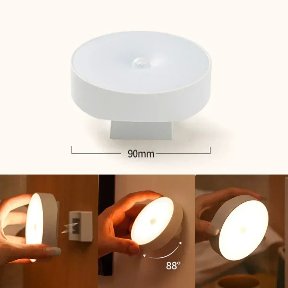 Luminária de Parede LED 360 com Sensor de Movimento Recarregável