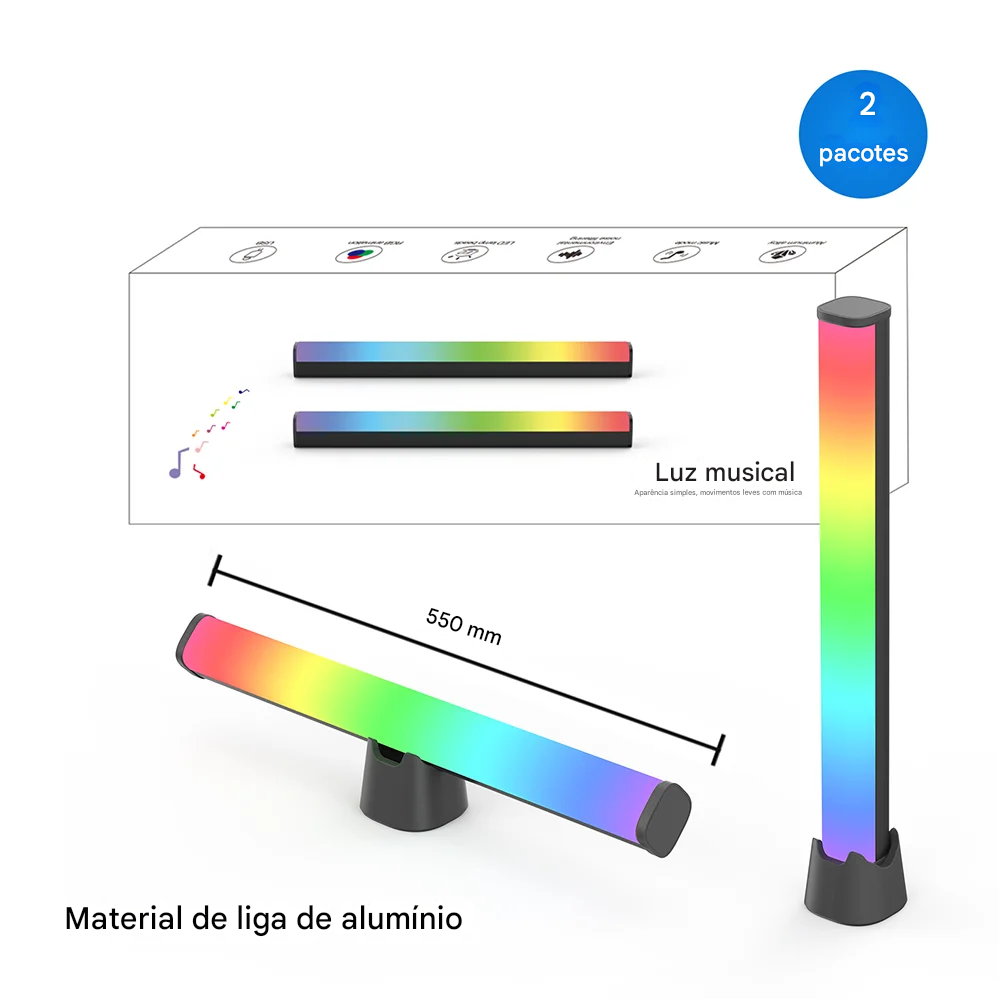 Lâmpada de Mesa LED Wiscolor Barra de Luz para Monitor com Proteção Ocular