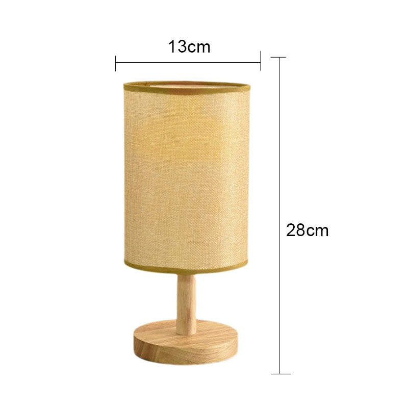 Luminária de Mesa LED Estilo Chinês com Cúpula de Tecido Regulável e USB