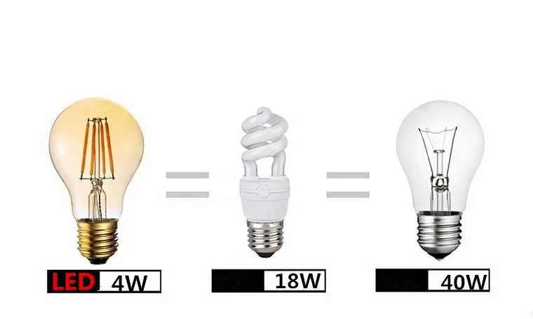 Kit 6 Lâmpadas LED Vintage ST64 Filamento Dourado 2W a 8W E27 B22 Regulávei