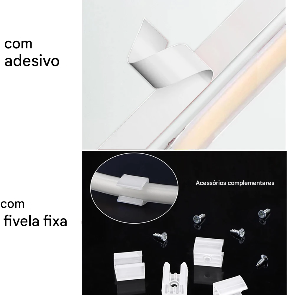 Fita LED Isolada 220V com Interruptor Liga/Desliga à Prova d’Água