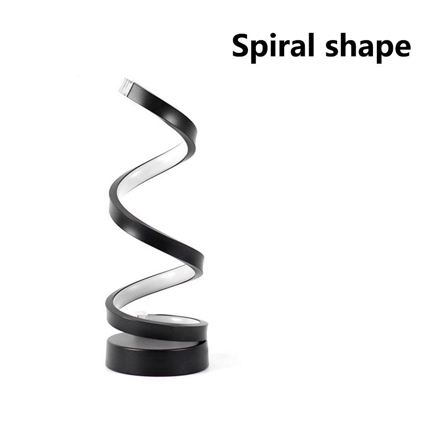Luminária de Mesa LED Espiral Moderna com 3 Níveis de Brilho Reguláveis