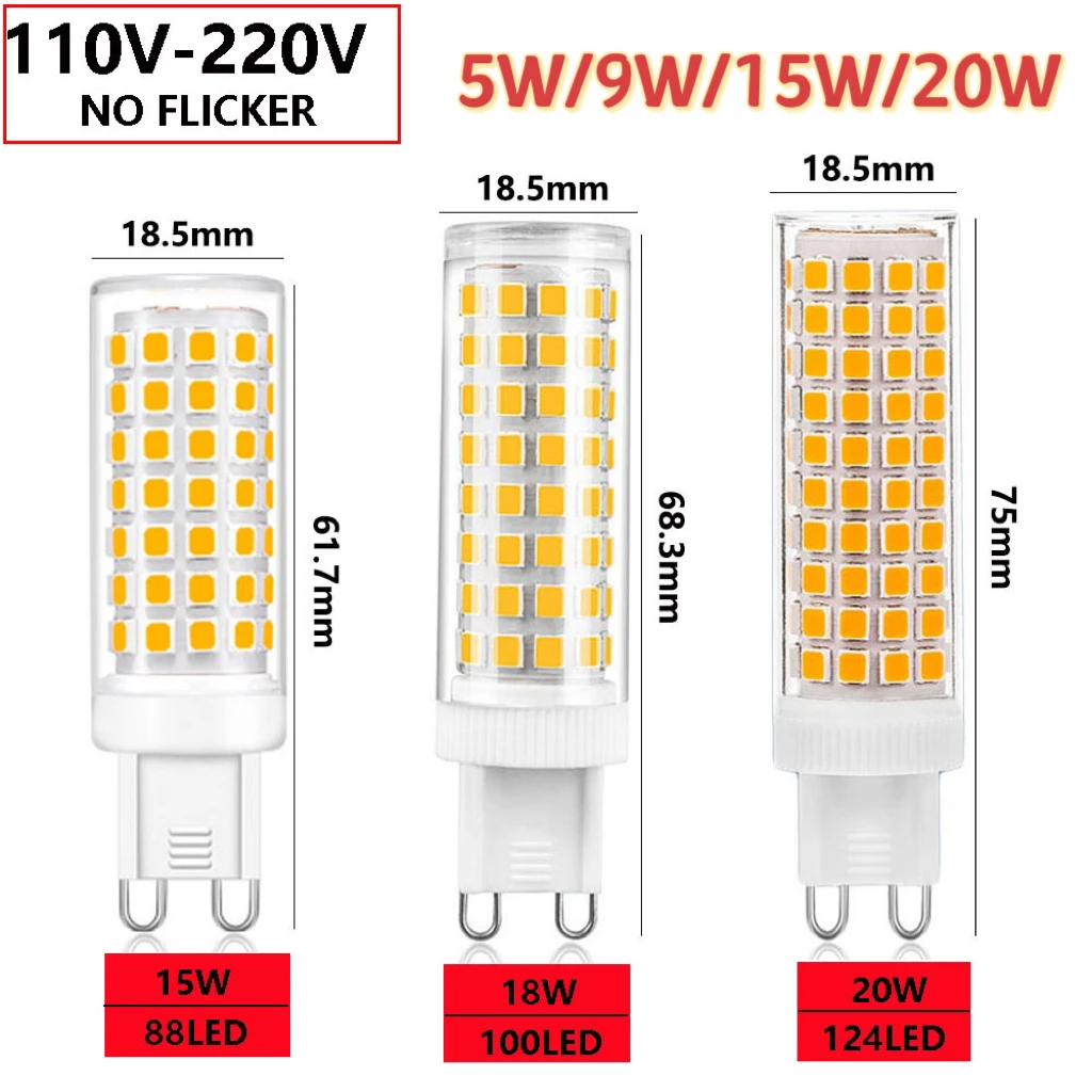 Lâmpada LED G9 9W a 25W Luz Fria Quente ou Natural