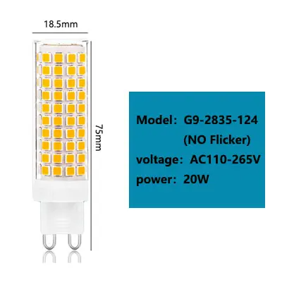 Lâmpada LED G9 9W a 25W Luz Fria Quente ou Natural