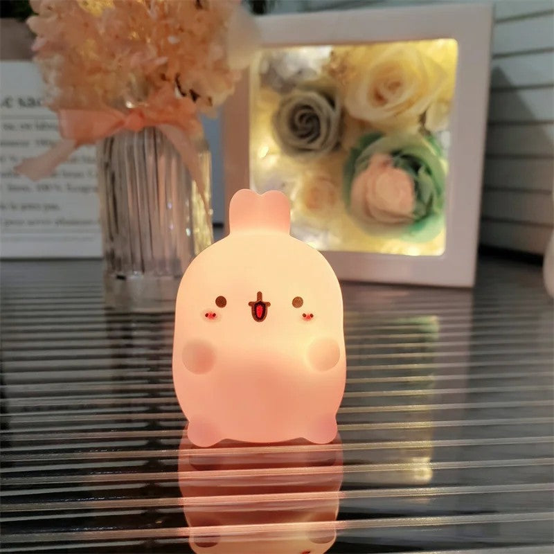 Luminária de Silicone LED Coelhinho Super Fofa e Delicada
