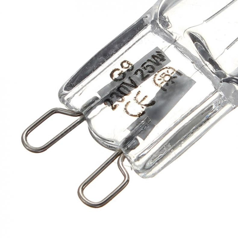 Kit 10 Lâmpadas Halógenas G9 25W a 60W Luz Quente 3000K 230V