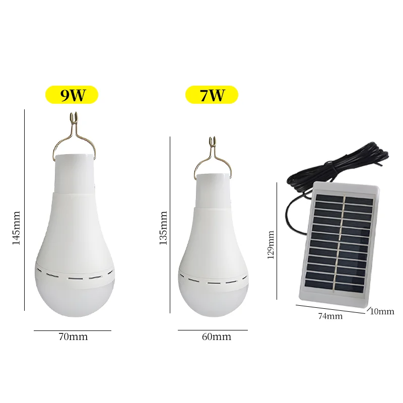 Luminária Solar Pendente IP68 à Prova d’Água com Carregamento USB-C