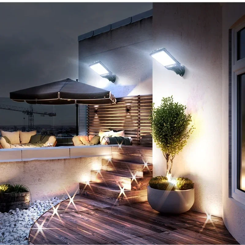 Luminária Solar LED de Parede com Sensor de Presença Para Áreas Externas