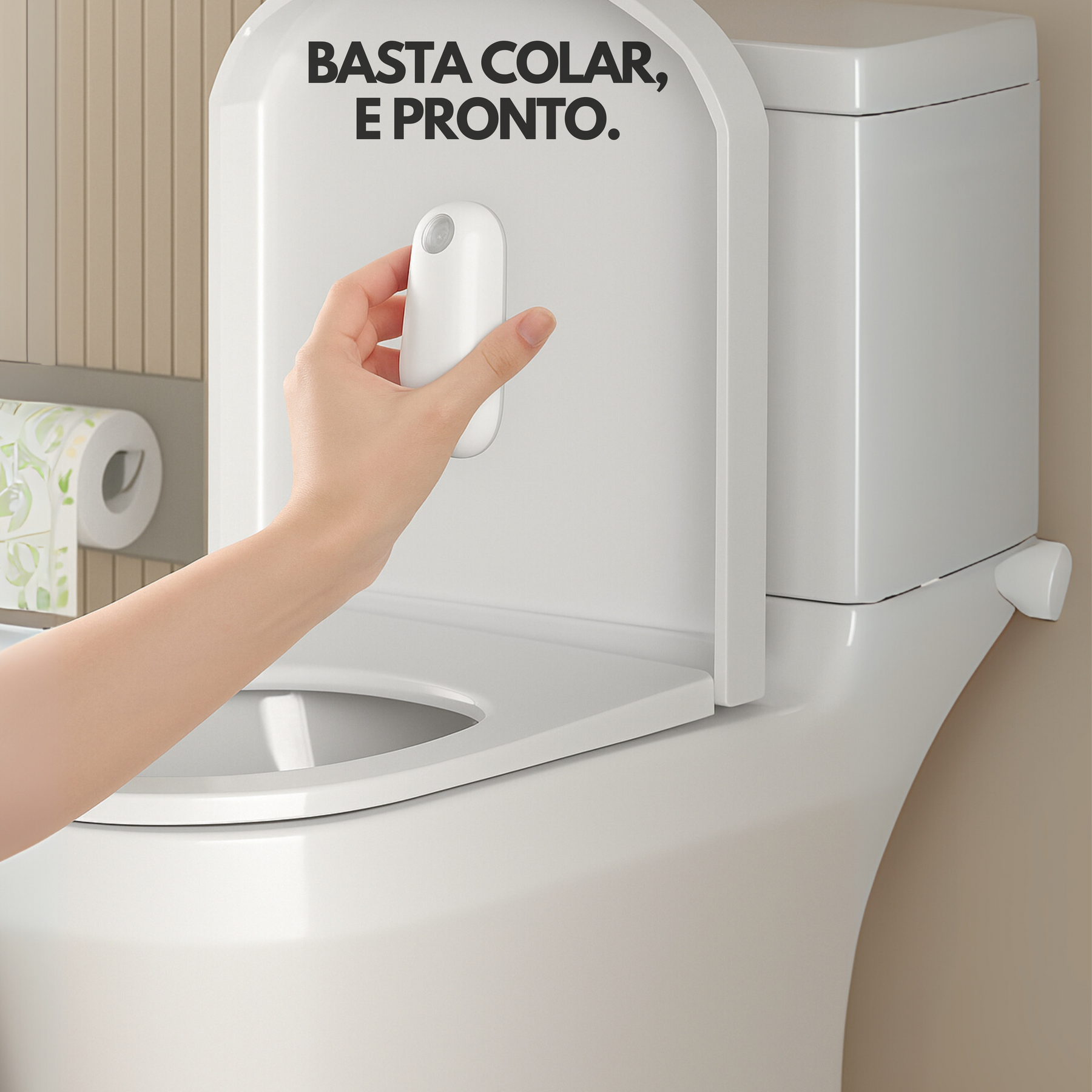 Luz para Banheiro Noturna LED com Sensor de Movimento Recarregável