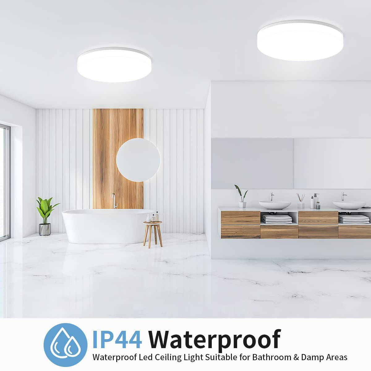 Luminária LED Plafon Redonda Moderna 18W 24W 36W 48W - Branco Neutro