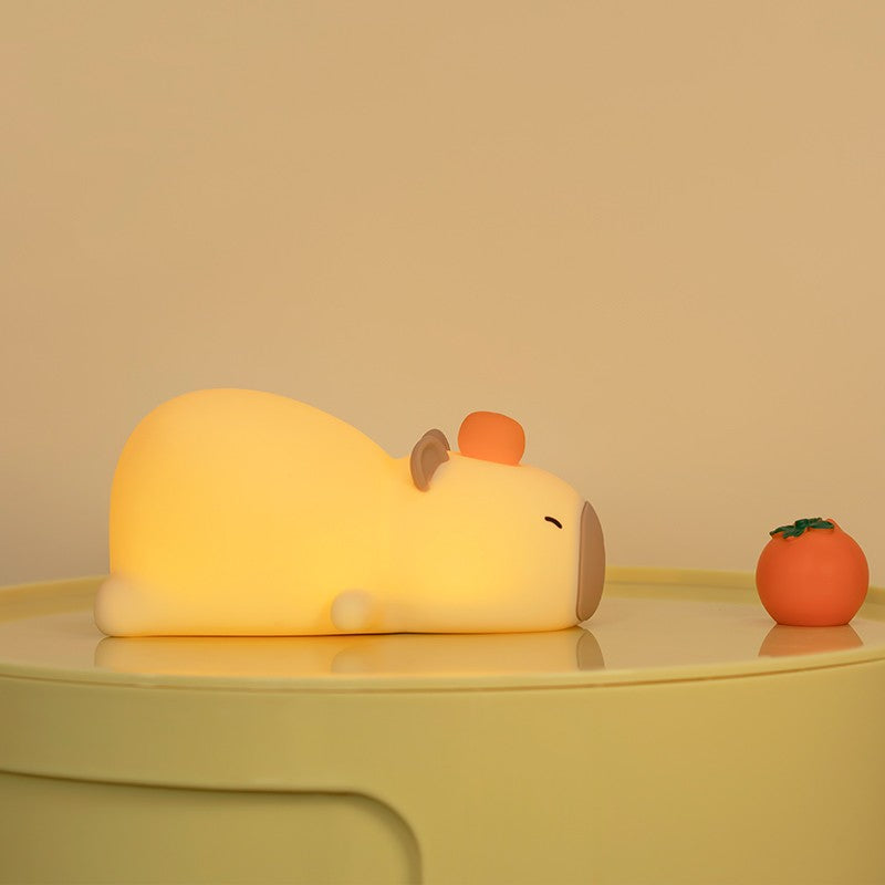 Luminária Capivara de Silicone com Bateria Recarregável USB