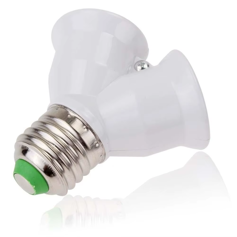 Adaptador Soquete E27 para 2 Lâmpadas LED E27