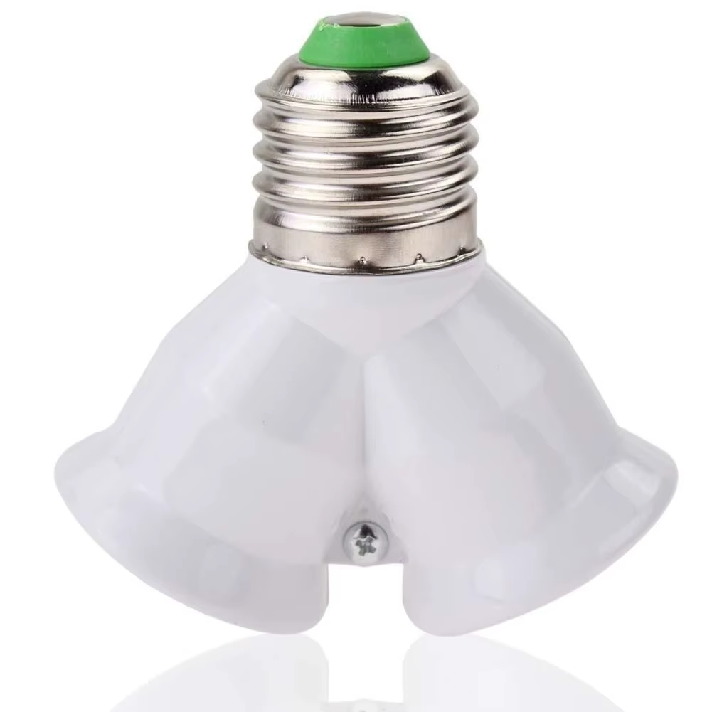 Adaptador Soquete E27 para 2 Lâmpadas LED E27