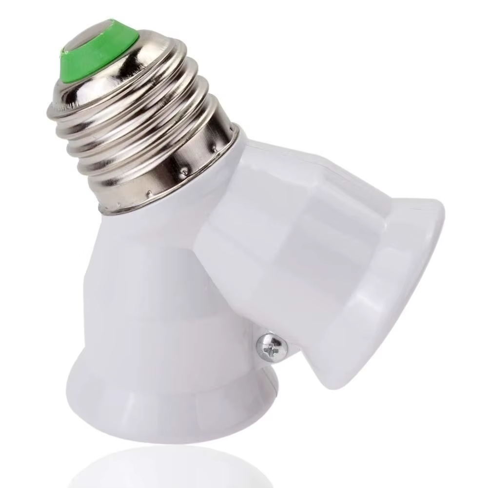 Adaptador Soquete E27 para 2 Lâmpadas LED E27