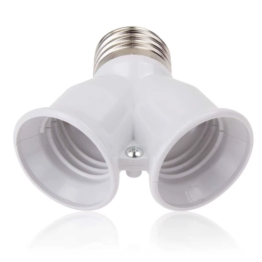 Adaptador Soquete E27 para 2 Lâmpadas LED E27