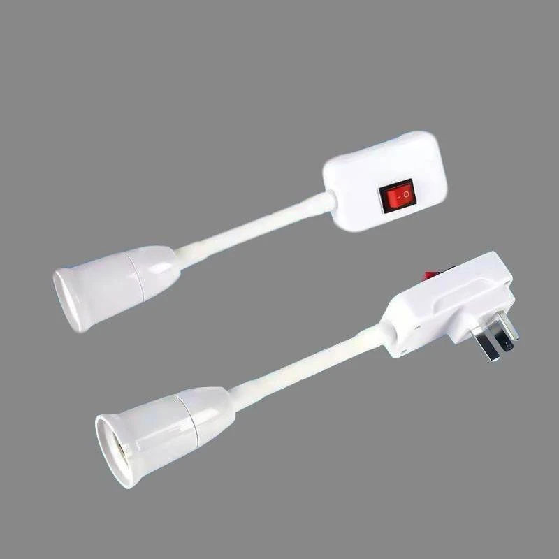 Extensor Flexível de Soquete E27 com Base Giratória para Lâmpadas LED