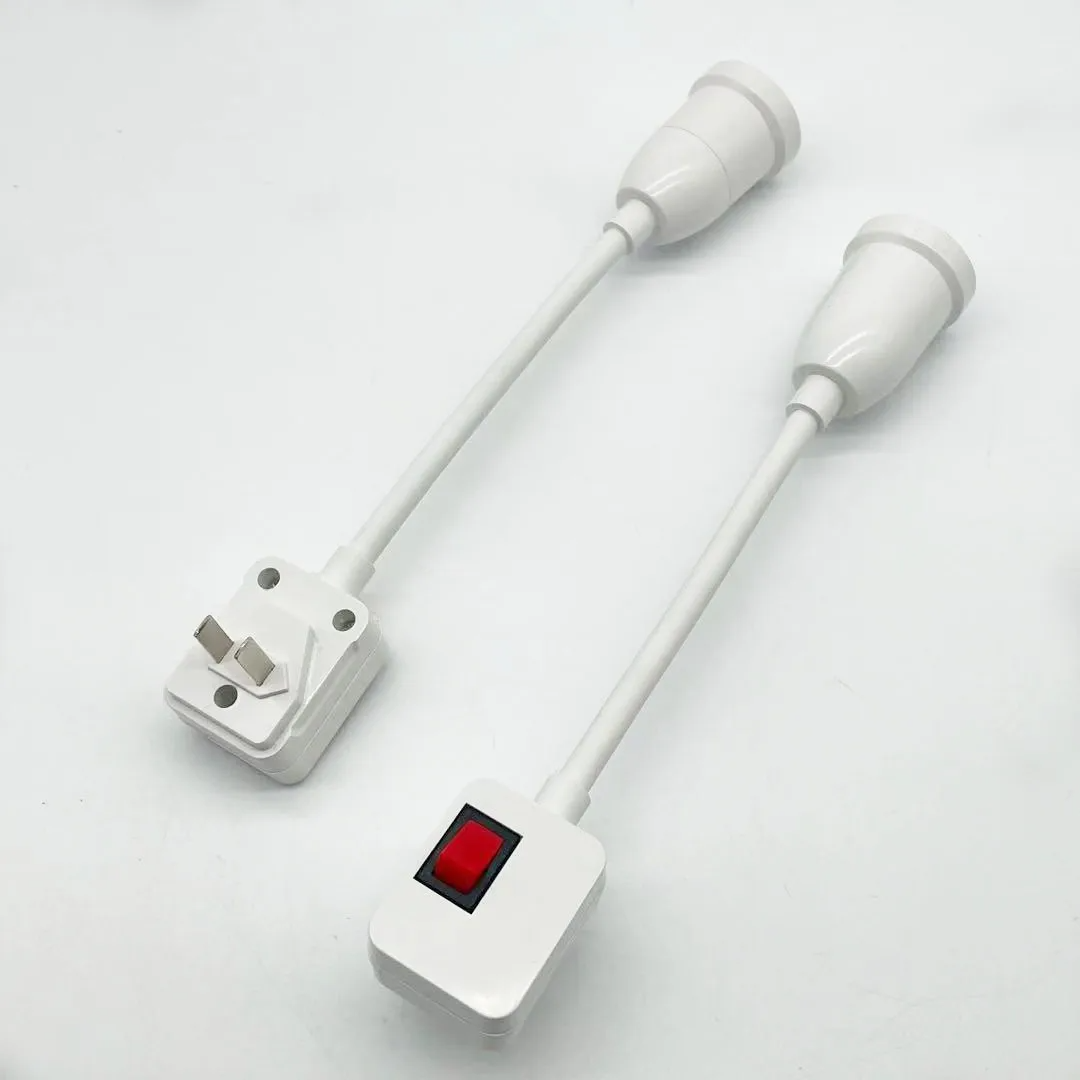Extensor Flexível de Soquete E27 com Base Giratória para Lâmpadas LED