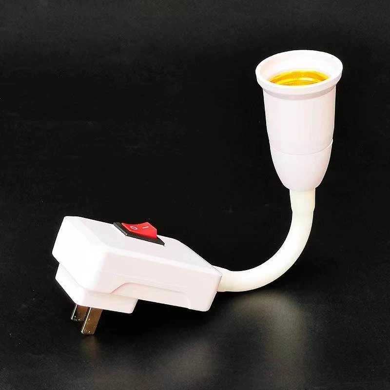 Extensor Flexível de Soquete E27 com Base Giratória para Lâmpadas LED