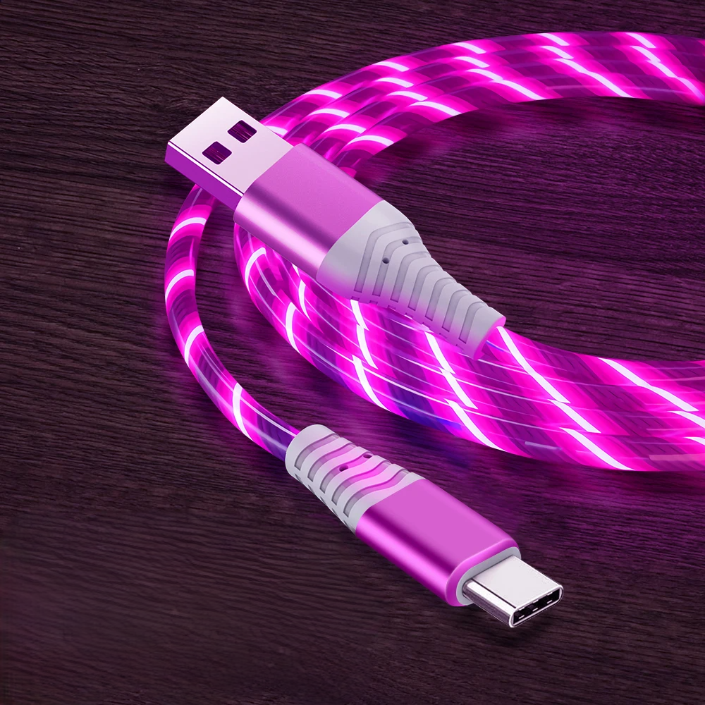 Cabo USB LED Fluorescente de Carregamento Rápido Vários Modelos