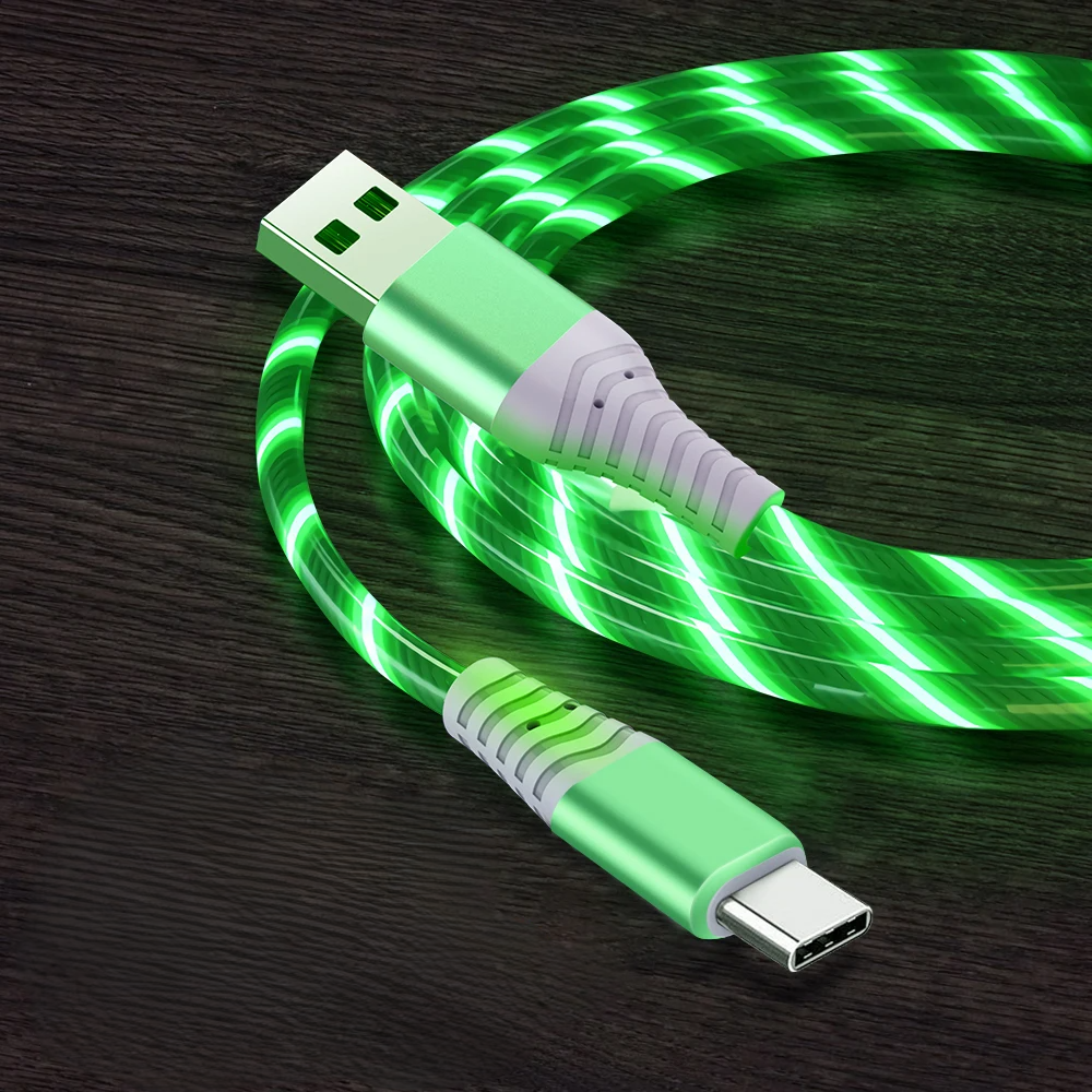 Cabo USB LED Fluorescente de Carregamento Rápido Vários Modelos