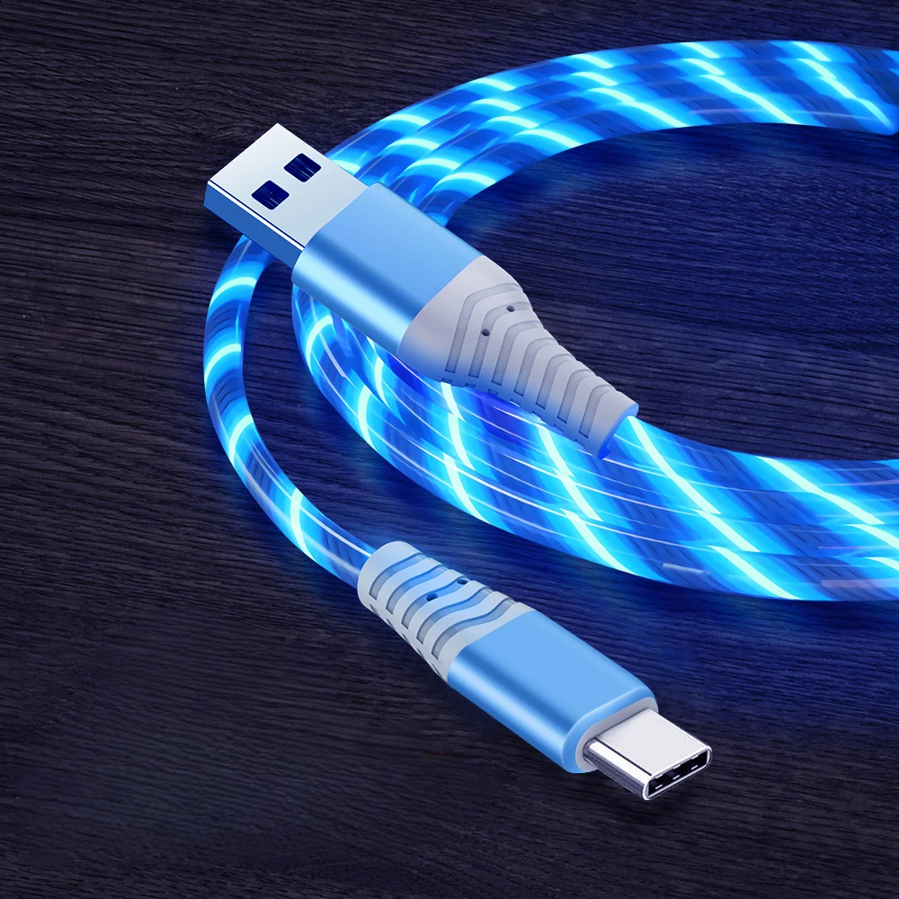 Cabo USB LED Fluorescente de Carregamento Rápido Vários Modelos