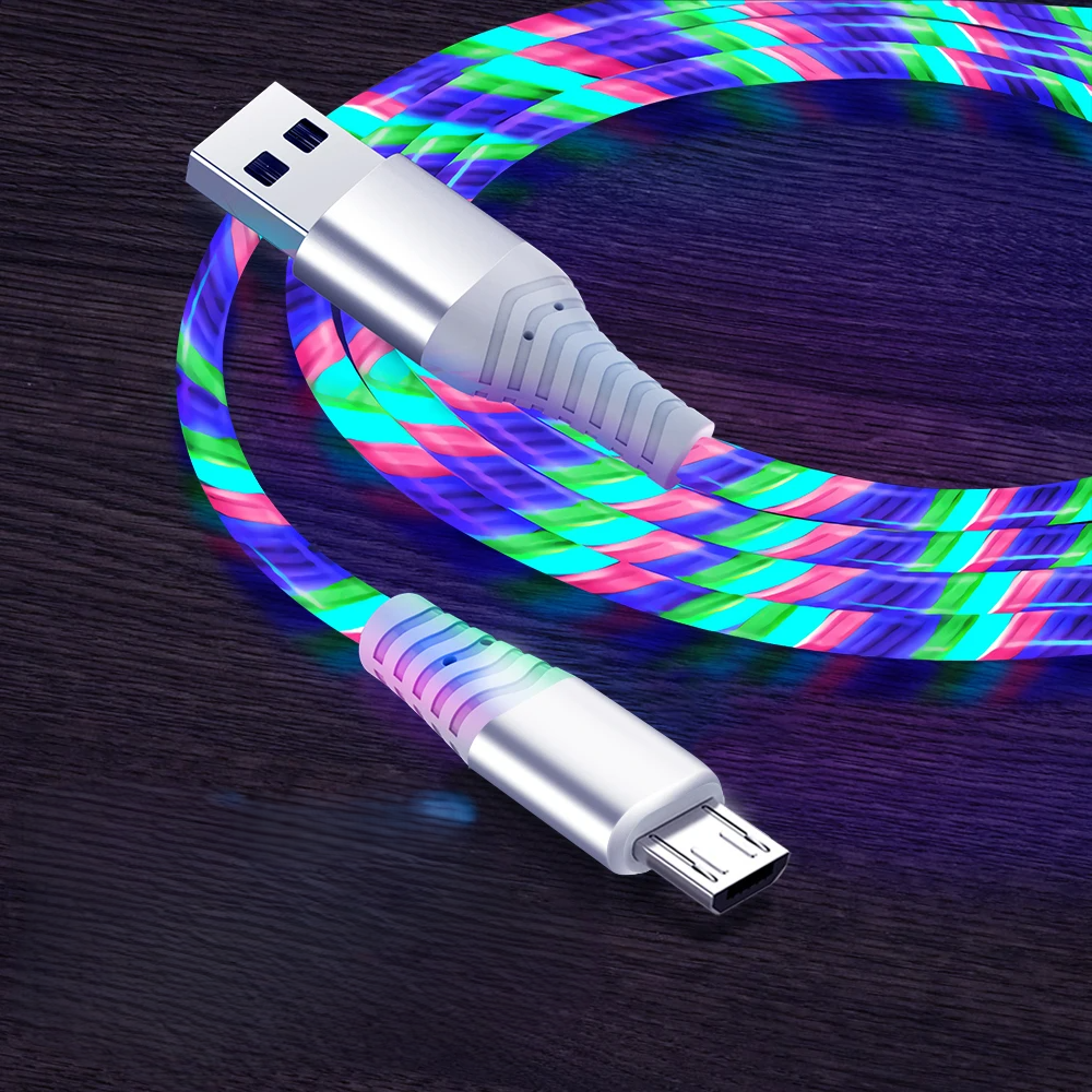 Cabo USB LED Fluorescente de Carregamento Rápido Vários Modelos