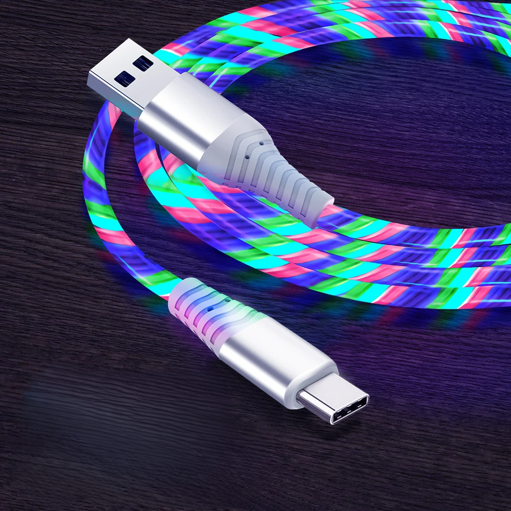 Cabo USB LED Fluorescente de Carregamento Rápido Vários Modelos