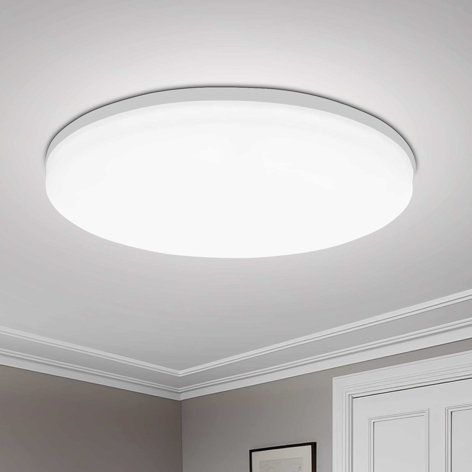 Luminária LED Plafon Redonda Moderna 18W 24W 36W 48W - Branco Neutro
