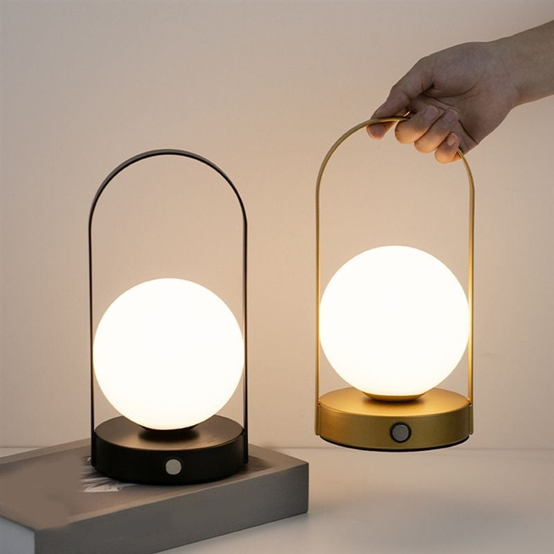 Luminária de Mesa LED Portátil de Metal Suspensa Para Áreas Externas e Internas