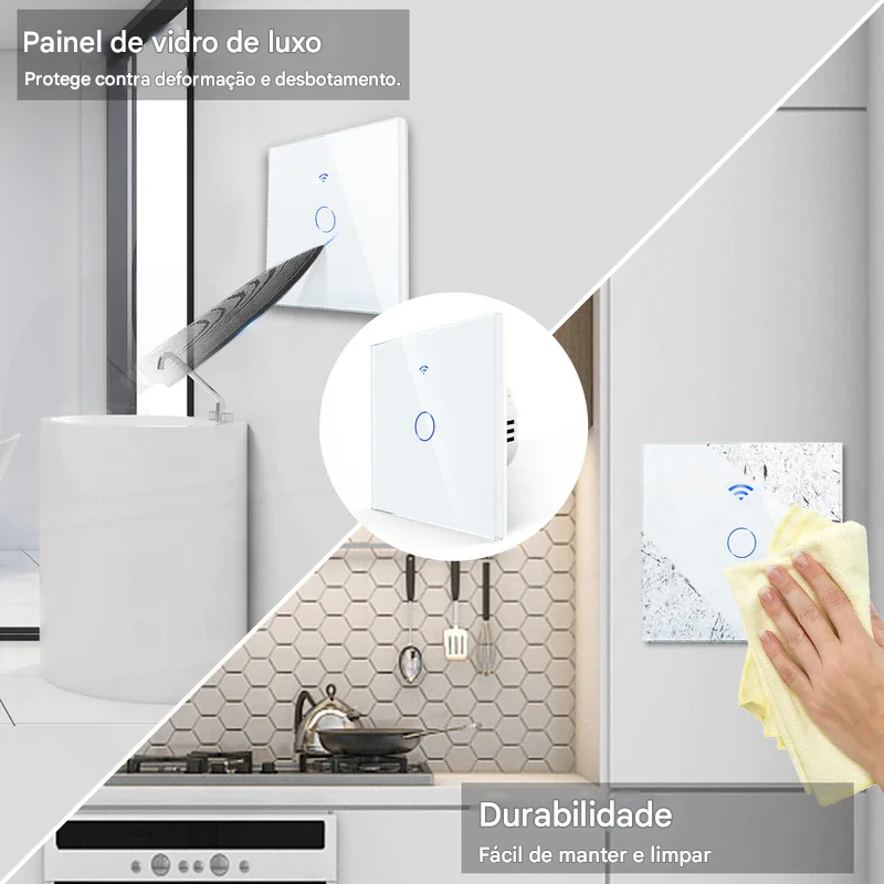 Interruptor de Luz Inteligente Axus UE Wi-Fi Touch