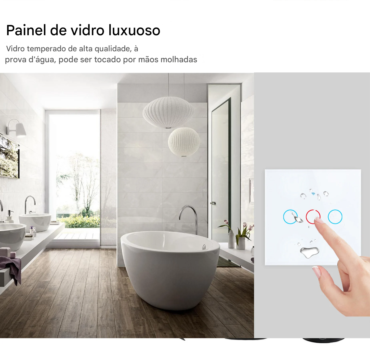 Interruptor de Luz Inteligente Axus UE Wi-Fi Touch