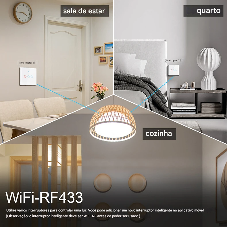 Interruptor de Luz Inteligente Axus UE Wi-Fi Touch