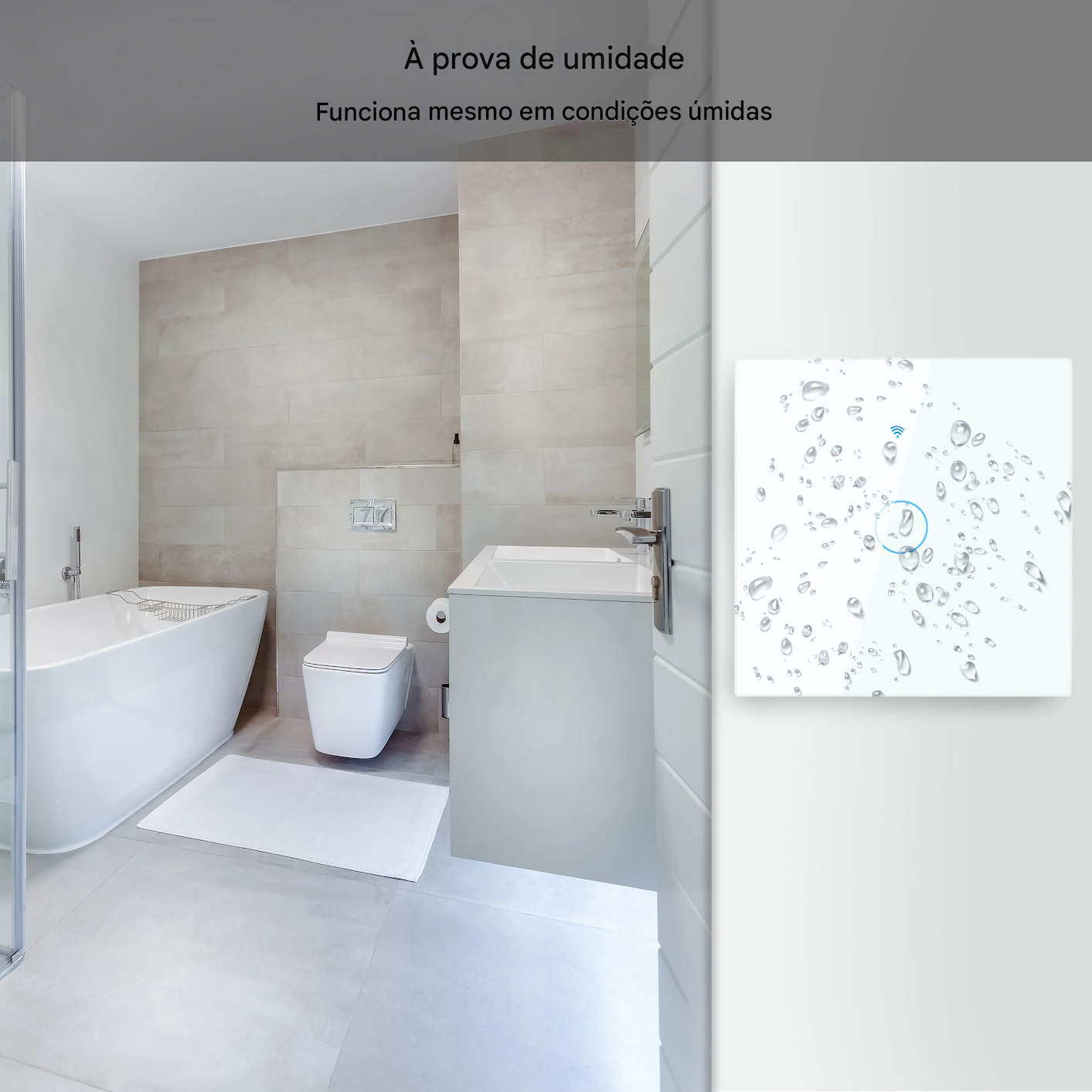 Interruptor de Luz Inteligente Axus UE Wi-Fi Touch