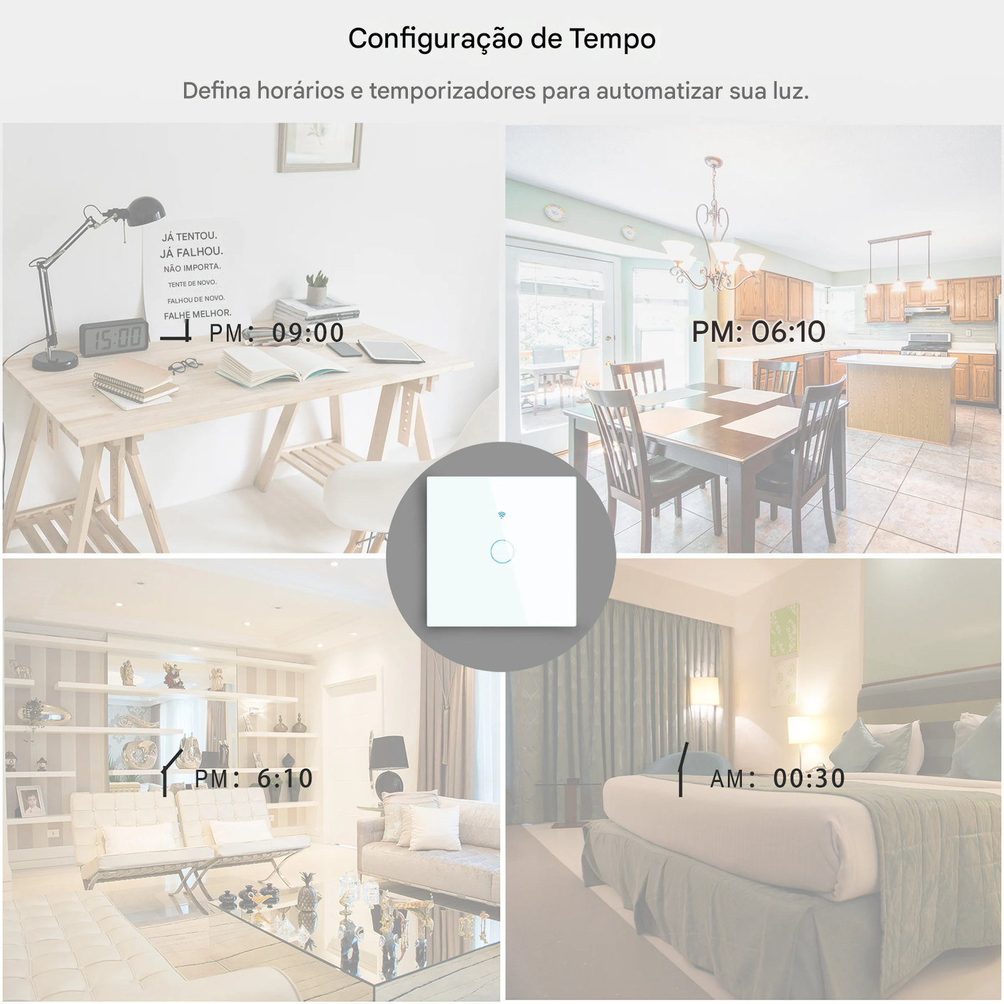 Interruptor de Luz Inteligente Axus UE Wi-Fi Touch