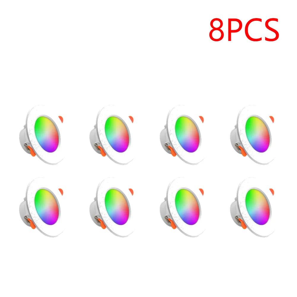 Kit 1-10 Spots de Luz LED Inteligente 10W RGB com Controle por App e Bluetoot