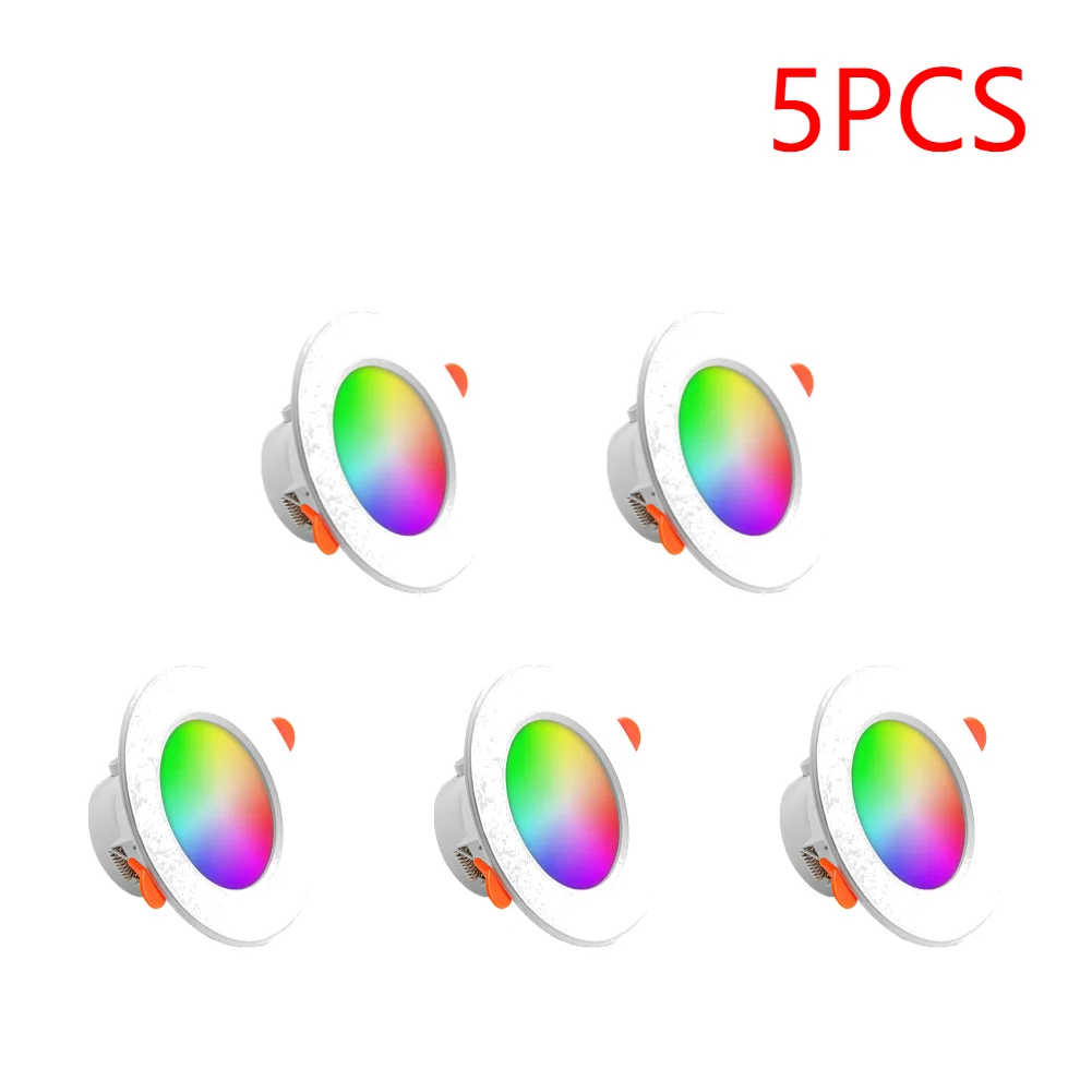 Kit 1-10 Spots de Luz LED Inteligente 10W RGB com Controle por App e Bluetoot