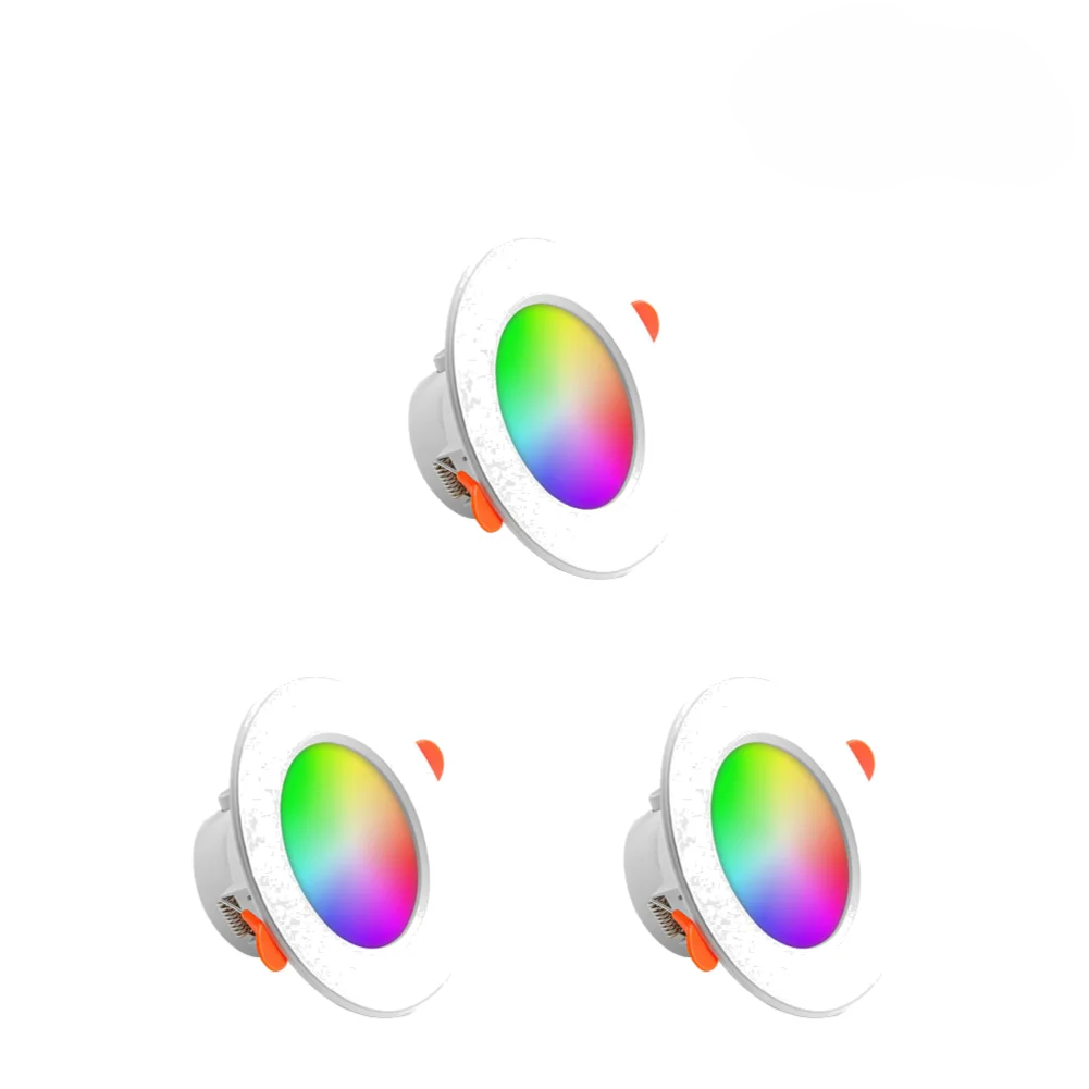 Kit 1-10 Spots de Luz LED Inteligente 10W RGB com Controle por App e Bluetoot