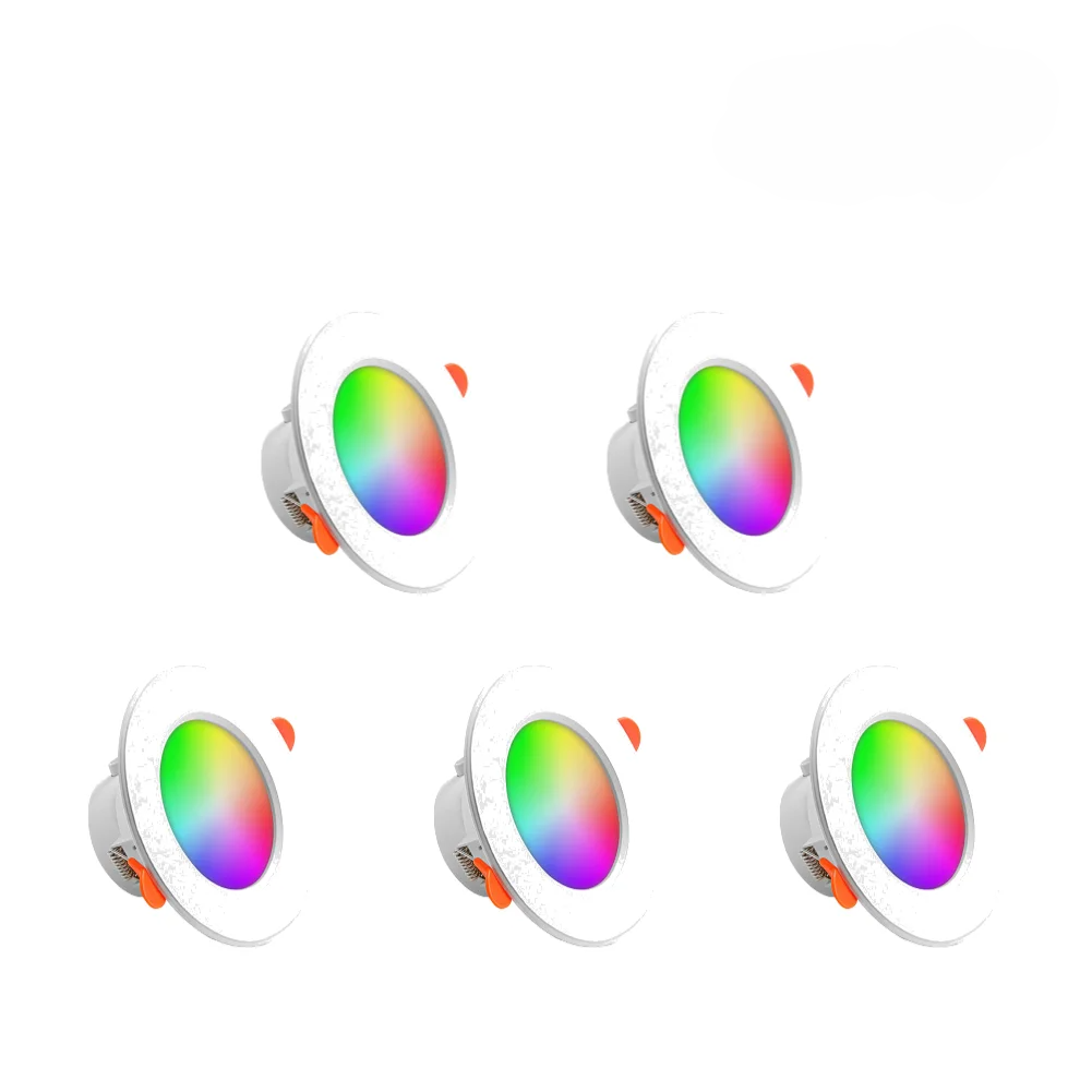 Kit 1-10 Spots de Luz LED Inteligente 10W RGB com Controle por App e Bluetoot