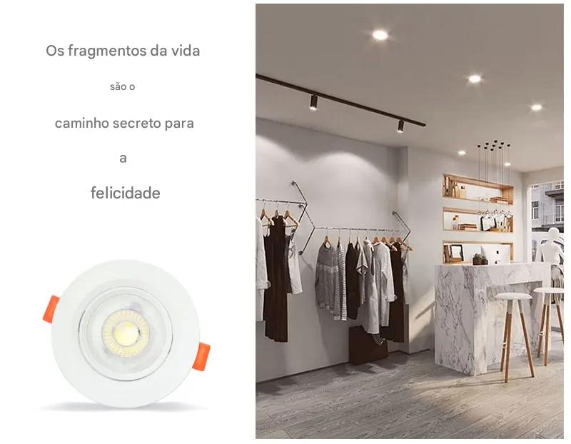 Spot LED Embutido com Ângulo Ajustável 3W a 12W Rotativo