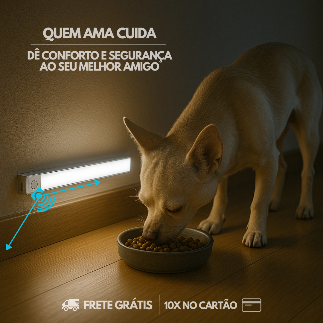 Luminária LED Sem Fio Bateria com 4 Semanas de Duração Recarregável com Sensor de Movimento Ultrafina