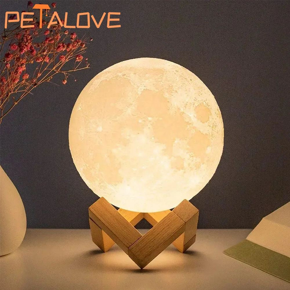 Luminária Lua Multicolorida com Luz Suave e Sofisticada