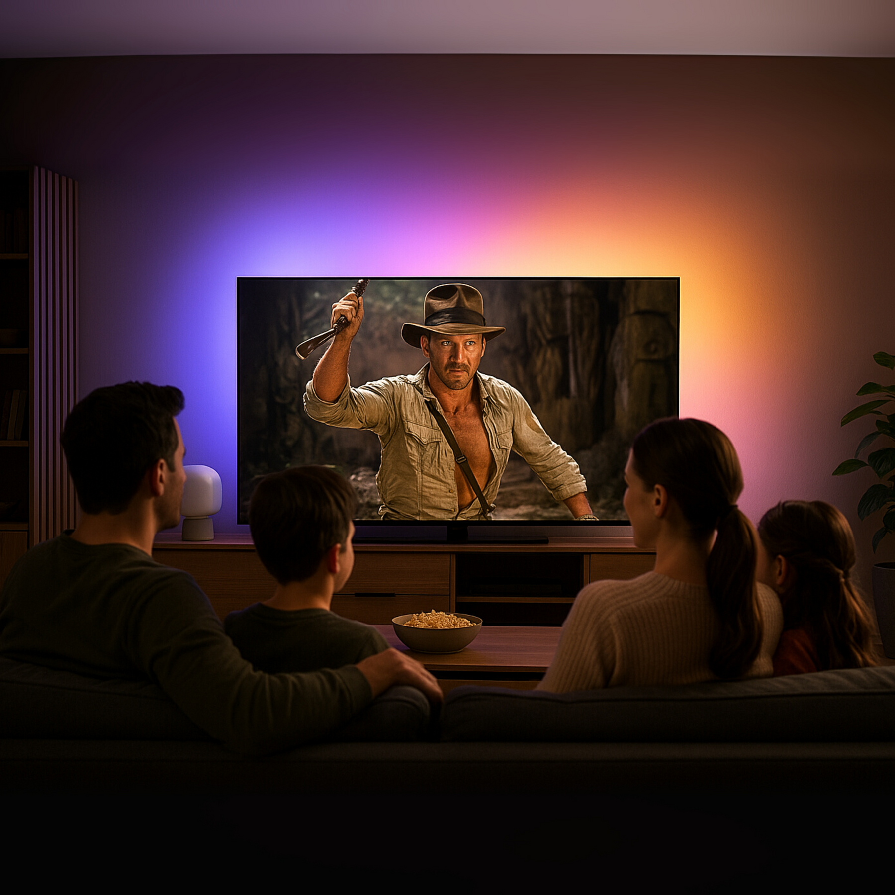 Fita de LED Imersiva e Dimensional para TV com Sensor de Captura de Cor e Sincronização de Música