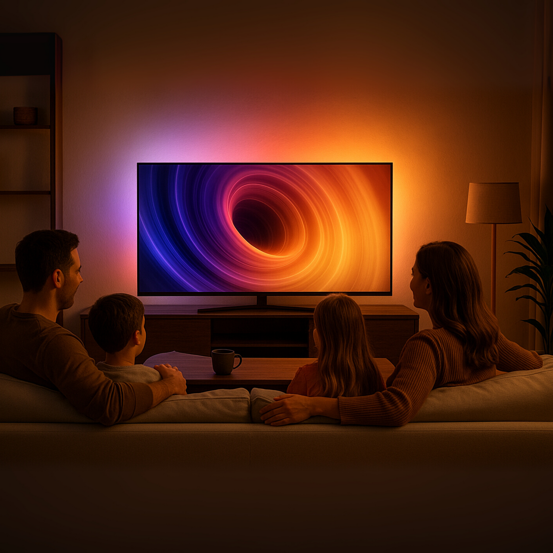 Fita de LED Imersiva e Dimensional para TV com Sensor de Captura de Cor e Sincronização de Música