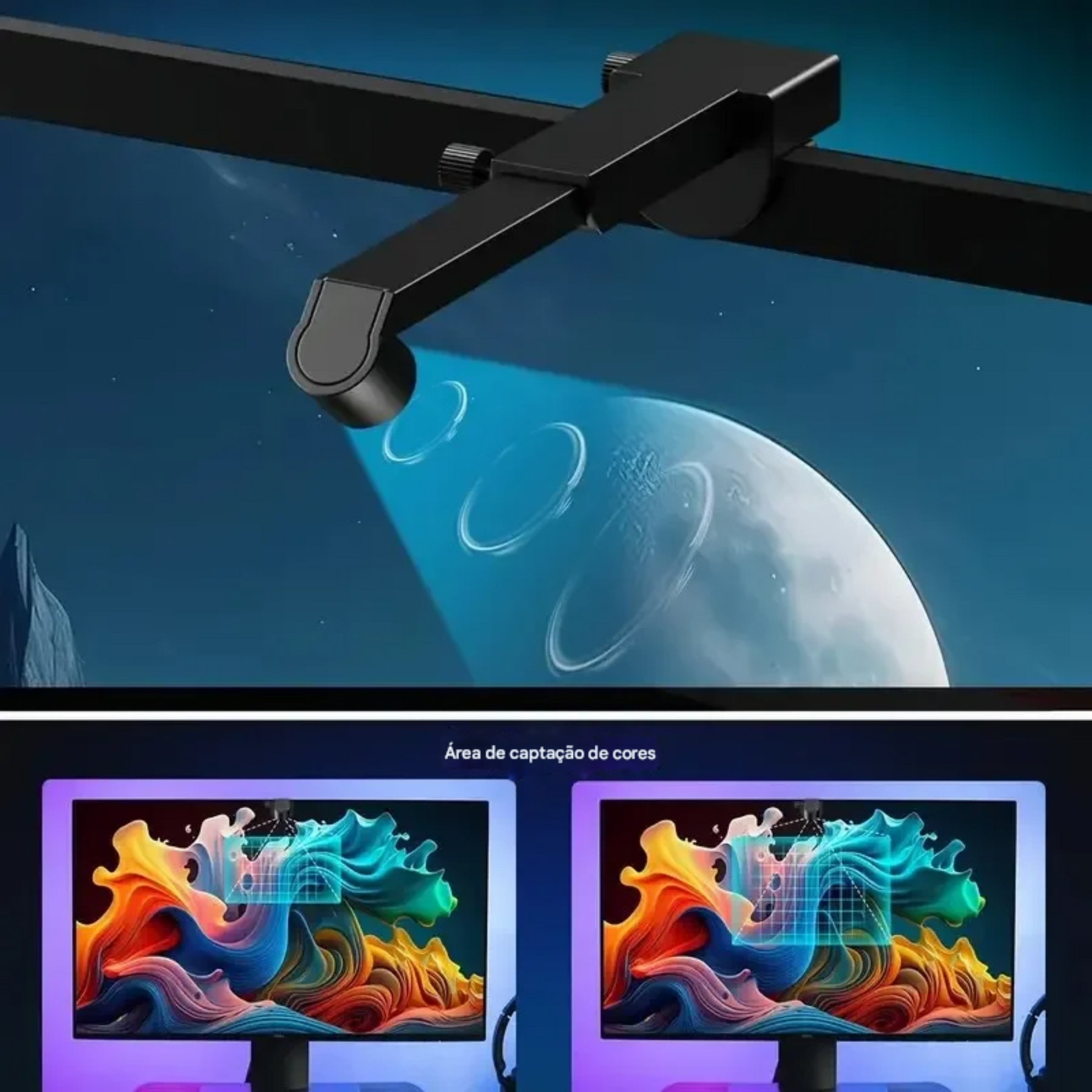 Fita de LED Imersiva e Dimensional para TV com Sensor de Captura de Cor e Sincronização de Música