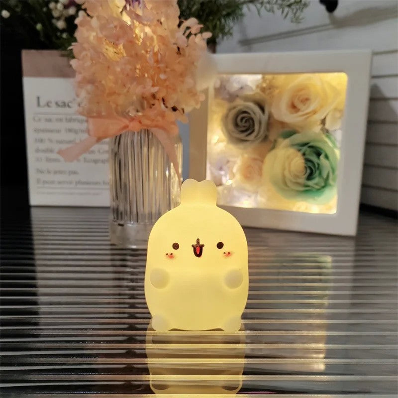 Luminária de Silicone LED Coelhinho Super Fofa e Delicada