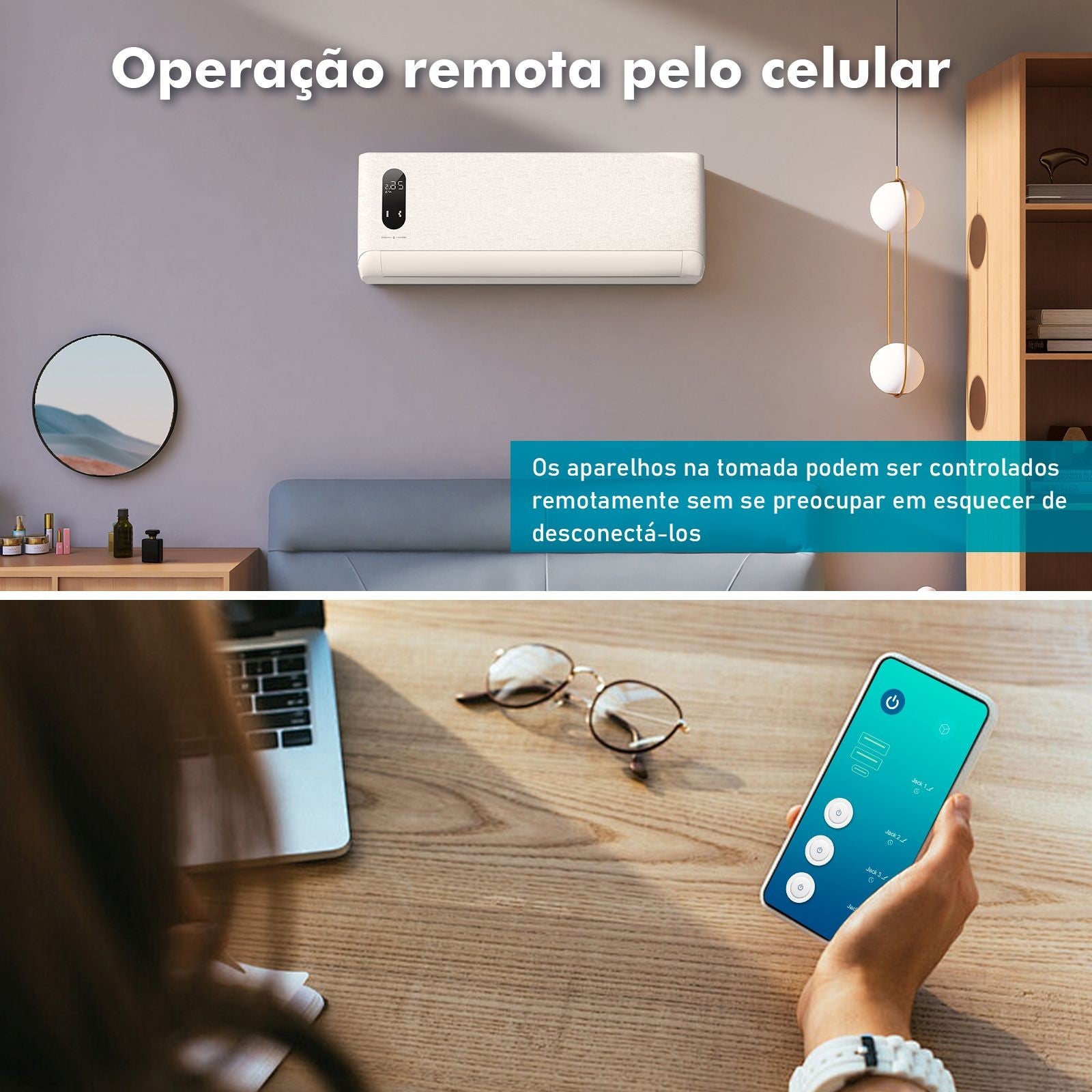 Régua de Tomadas com Extensão e Portas USB - 5M 110-220V Padrão Brasil