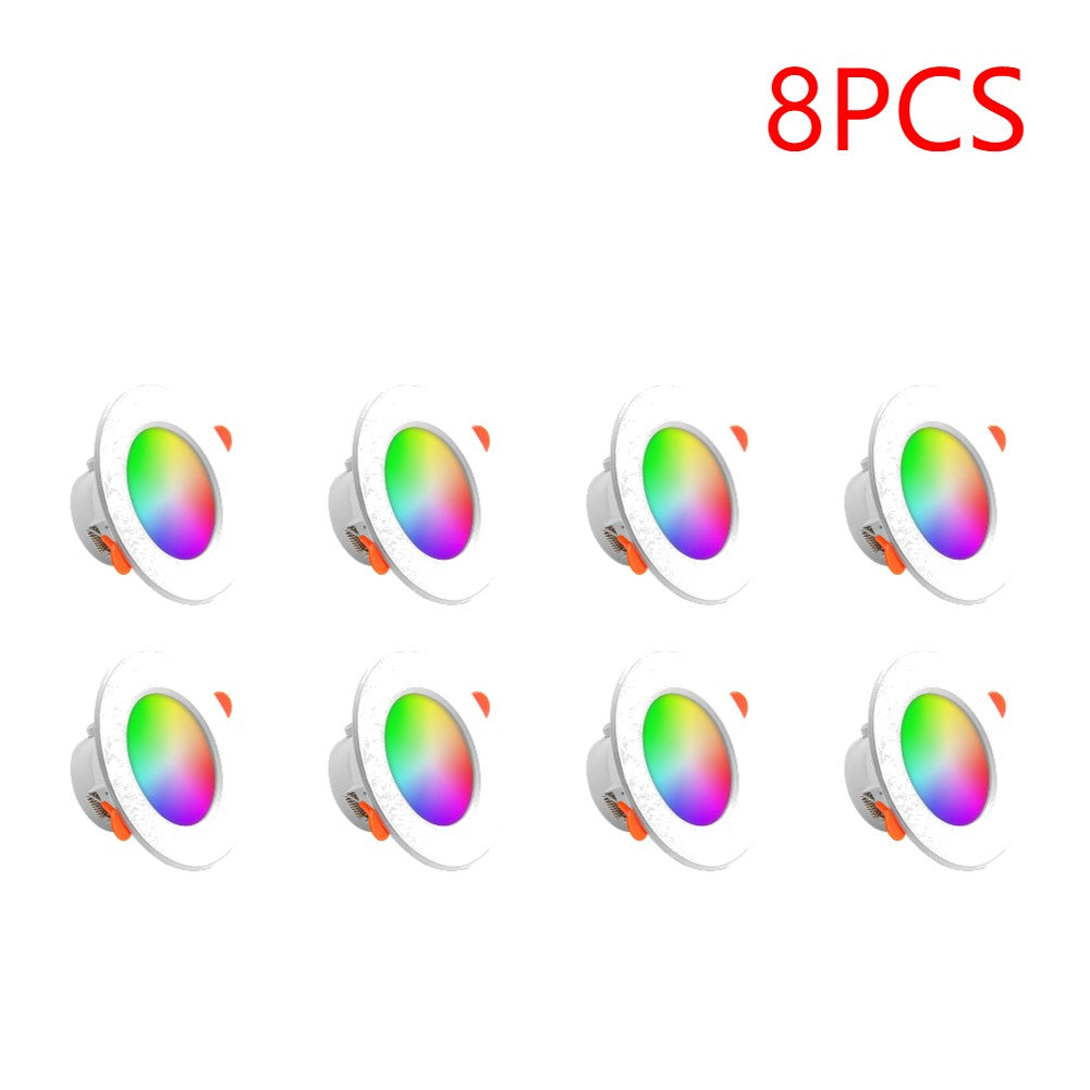 Kit 1-10 Spots de Luz LED Inteligente 10W RGB com Controle por App e Bluetoot