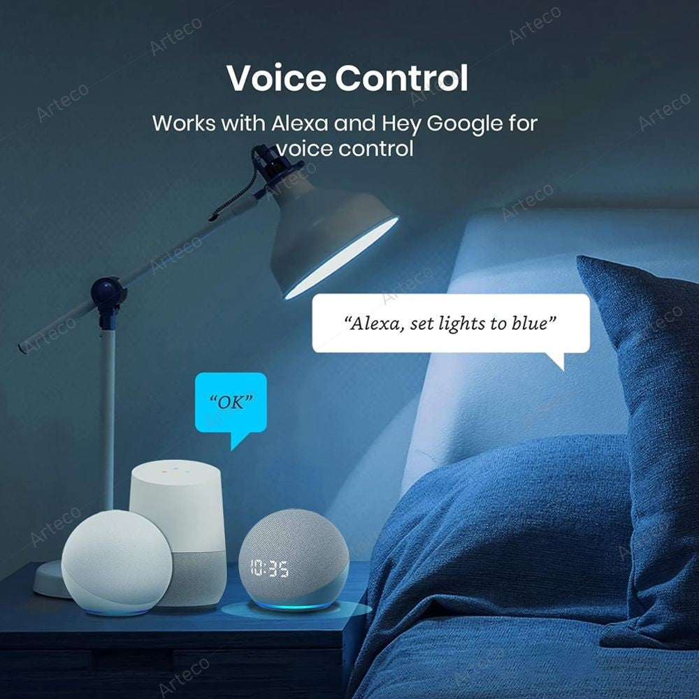 Lâmpada LED Inteligente com Controle via App Google e Alexa
