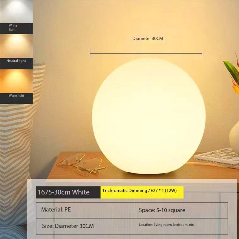 Luminária de Mesa Decorativa em Formato de Bola com Luz Ambiente Quente