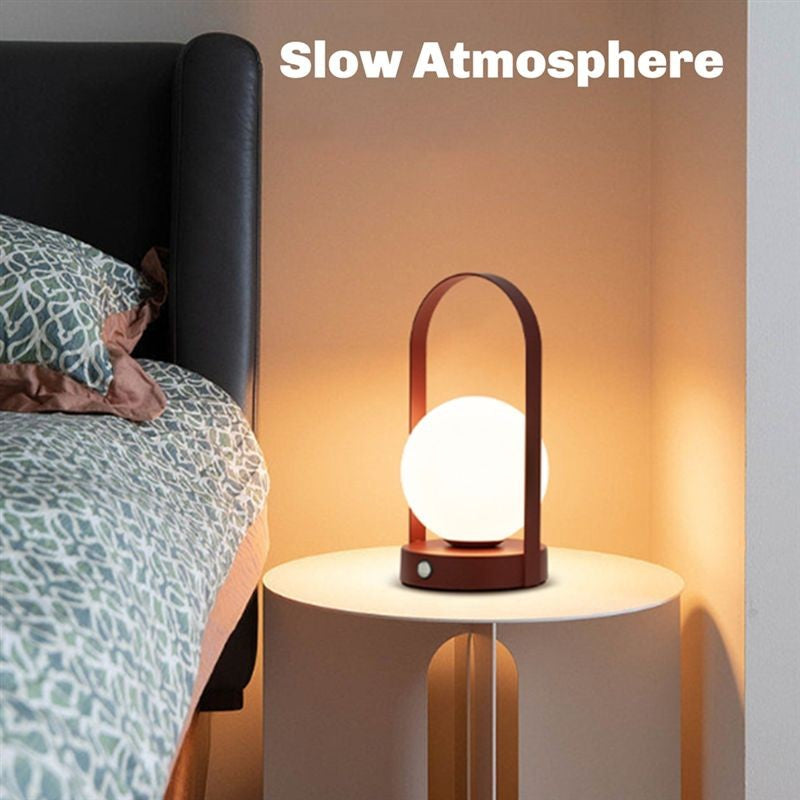 Luminária de Mesa LED Portátil de Metal Suspensa Para Áreas Externas e Internas